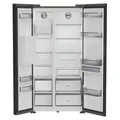 Produktbild: Bauknecht SBS IW E90 Black, Freistehend, Amerikanische Tür, Schwarz, 2 Tür(en), Edelstahloptik, Glas - Schwarz