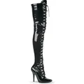 Produktbild: SEDUCE-3024 Damen Boots von Pleaser, Schwarz , EU 40, US 10 - Schwarz - 41