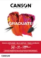 Produktbild: CANSON Graduate, Öl- & Acrylmalpapier, leicht aufgeraute Oberfläche, 290 g/m², an der kurzen Seite geleimter Block, DIN A4 21 x 29,7 cm, Naturweiß, 20 Blatt