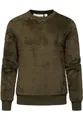 Produktbild: REPUBLIX Damen Sweatshirt Teddy Pulli Sweatjacke Plüsch Hoodie Pullover RD-021 Khaki L