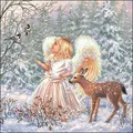 Produktbild: Weihnachten Servietten Lunch 33 x 33 cm 3-lagig 20 Servietten Winter Angel Engel