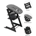 Produktbild: Stokke Hochstuhl-Set Tripp Trapp Bundles, Schwarz, Holz, Buche, 87x65x46 cm, Fußstütze verstellbar, Sitzfläche höhenverstellbar, Bezug abnehmbar, waschbar, Babymöbel, Hochstühle & Zubehör, Hochstühle