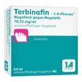 Produktbild: Terbinafin – 1 A Pharma® | 1. Nagellack gegen Nagelpilz| 6,6 ml | Bekämpft den Nagelpilz* gezielt | Trocknet in 30 Sekunden
