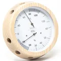 Produktbild: Fischer 5076.00 Sauna-Klimamesser - 155mm Haar-Hygrometer und Bimetall-Thermometer aus Esche Made in Germany