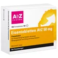 Produktbild: Eisentabletten AbZ 50 mg Filmtabletten zum Ausgleich eines Eisenmangels