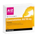 Produktbild: Eisentabletten AbZ 50 mg Filmtabletten: Zum Ausgleich eines Eisenmangels, 100 Filmtabletten