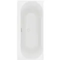 Produktbild: Villeroy und Boch Loop & friends Eck-Badewanne Duo UBA180LOF2V-RW 180x80cm, ovale Innenform, stone white
