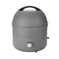 Produktbild: TAINO Tischgrill Kompakt-Grill Gasgrill Gas Tisch Edelstahl-Brenner BBQ Camping (Grill-to-Go Grau)