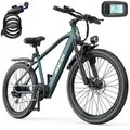 Produktbild: 26 Zoll Elektrofahrrad mit 36V 10Ah Akku,Shimano 7 Gang,für Damen und Herren E-MTB - Grün