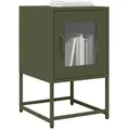 Produktbild: vidaXL Nachttisch Olivgrün 36x39x60,5 cm Kaltgewalzter Stahl