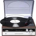 Produktbild: Inter Sales Denver Braun FM 3,5 mm AC 230 V 50 Hz Retro turntable with radio & built-in speakers (111202000170)