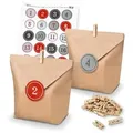 Produktbild: Basteladventskalender Set - Set 3 rot graue Sticker im Stepmepdesign - Rot