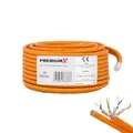 Produktbild: PremiumX CAT 7 Netzwerkkabel 10m LAN Kabel Duplex Kupferkabel Ethernet Datenkabel S/FTP PiMF PoE Eca Kat7 Verlegekabel Installationskabel für müheloses Verlegen