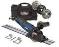 Produktbild: FERM Präzisions-Kreissäge 500W - Variable Geschwindigkeit - Inklusive Führungsschienen, 3 Sägeblätter und Aufbewahrungskoffer