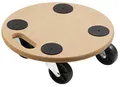 Produktbild: Metafranc Pflanzenroller Ø 350 mm - 150 kg Tragkraft - MDF-Platte - PP-Räder / Möbelroller / Untersetzer mit Rollen / Transporthilfe für Pflanzen / 821350
