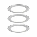 Produktbild: Paulmann LED Möbel-Einbauleuchte eisen gebürstet Ø 6,5 cm warmweiß 3er Set