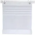 Produktbild: Kutti Raffrollo Kessy Biese, mit Hakenaufhängung, ohne Bohren, halbtransparent, Baumwolle, Polyester, Hakenaufhängung weiß 60 cm x 140 cm
