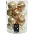 Produktbild: Kaemingk - Weihnachtskugeln aus Glas zum Aufhängen, 8 cm, Perlmutt, Karamell und Weiß. 16. September