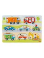 Produktbild: Goki Wooden Stud Puzzle Vehicles 7 pcs. Holz