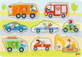 Produktbild: Steckpuzzle Fahrzeuge 30 x 21 x 2,4 cm, Holz, 8 Teile, per Stück Spiel 57400