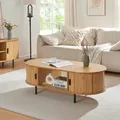 Produktbild: Couchtisch Tvedestrand 120x55x40 cm Bambus Natur