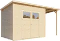 Produktbild: Gartenhaus Marksburg 3 mit Anbau natur