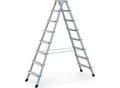 Produktbild: ZARGES Profi-Stufenleiter, eloxiert, beidseitig begehbar, 2 x 8 Stufen