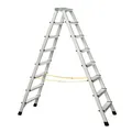 Produktbild: Zarges Stehleiter eloxiert XLstep B 2x8 Stufen Standleiter Aluleiter Bockleiter