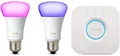 Produktbild: Philips Hue White & Color Ambiance E27 2er Starter Set 2x800lm, bis zu 16 Mio. Farben, dimmbar, steuerbar via App, kompatibel mit Amazon Alexa (Echo, Echo Dot)