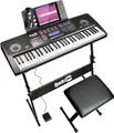 Produktbild: 61 Key Touch Display Keyboard Piano Kit with Digital Bench Electric Stand Hea...