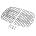 Produktbild: Edelstahl Grillrost Set Grill Ersatzrost für Weber Q1000 Q1200 Q1400 Gasgrill...