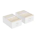 Produktbild: SONGMICS Kleiderschrank-Organizer 2er Set, Aufbewahrungsbox 6 Fächer, Schubladen-Ordnungssystem, Ordnungsboxen faltbar, 42 x 30 x 17 cm, für Hosen, Kleidung, wolkenweiß RUS009W02