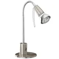 Produktbild: EGLO Tischlampe Fox 1, 1 flammige Tischleuchte, Klassisch, Schreibtischlampe aus Stahl, Bürolampe in Nickel-Matt, Chrom, E14 Fassung