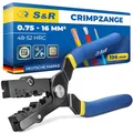Produktbild: S&R Crimpzange Kabelschuh-Presszange für Aderendhülsen 0.75-16mm² Quetschzange Klemmzange Handpresszange 190mm