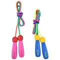 Produktbild: OTraki Verstellbare Springseil Kinder 2 St¨¹ck Rope Skipping Seil mit Holzgriff und Baumwollseil Jump Rope Seilspringen Kids f¨¹r Jungen und M?dchen Fitness Spiel, 250CM