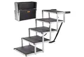 Produktbild: ONVAYA Hunderampe Hundetreppe faltbar, 5 Stufen, 6 Stufen, Hunderampe, Aluminium, faltbare Hundetreppe