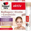 Produktbild: Doppelherz Kollagen Biotin Ceramide Trinkampullen Hautpflege 250 ml 10 Stück