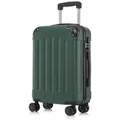 Produktbild: Koffer Trolley Reisekoffer Suitcase, Rollkoffer Handgepäck ,mit 4 Rollen360°, Hartschalenreisekoffer, Zahlenschloss, Weicher Gummigriff(M,Dunkelg... - dunkelgrün