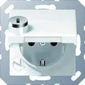 Produktbild: Jung AS 1520 BFKLSL WW Schuko-Steckdose 16A 250V, mit Klappdeckel und Sicherheitsschloss, Thermoplast hochglänzend