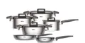 Produktbild: WOLL Topf-Set Concept, Edelstahl 18/10 (Set, 10-tlg., Kochtopf 20/24cm, Bratentopf 24cm, Stieltopf 18cm, Bratpfanne 20/28cm), Induktion