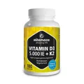 Produktbild: VITAMIN D3 K2 5000 I.E./100 µg hochdosiert Tabl. 180 St.