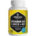 Produktbild: VITAMIN D3 K2 5000 I.E./100 µg hochdosiert Tabl. 180 ST