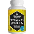Produktbild: VITAMIN D3 K2 5000 I.E./100 μg hochdosiert Tabl. 180 St. PZN 18662440