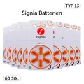 Produktbild: 60x Signia Hörgerätebatterien 13 orange + GRATIS Reinigungstuch inkl. Versand