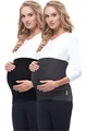 Produktbild: Be Mammy Damen Bauchband 169 2er Pack (Schwarz/Dunkelmelange, 36/38)