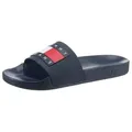 Produktbild: Tommy Jeans TOMMY JEANS POOL SLIDE ESS Badepantolette, Sommerschuh, Poolslides, Schlappen, mit plakativer Logoflag blau 41 EU