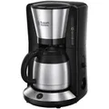 Produktbild: Russell Hobbs Thermo-Kaffeemaschine, Schwarz, Grau Hochglanz, Metall, Kunststoff, 1 L,1000 ml, 21.2x35.3x23.7 cm, Grüner Punkt, Betriebskontrollleuchte, Wassernachfüllanzeige, Tropfsicherung, rutschfester Stand, Küchengeräte, Kaffeemaschinen & Zubehör
