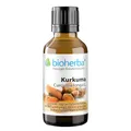 Produktbild: Kurkuma Tropfen, Tinktur 50 ml – Hochdosiert mit Curcuma longa L. und Turmeric Extrakt, Vegan von BIOHERBA PZN 17187876