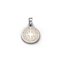 Produktbild: DUR Schmuck Damen Anhänger Kompassrose 2.0 Strandsand, Silber 925/- rhodiniert, 15mm (P4050)