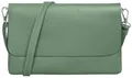 Produktbild: Caspar Elegante Leder Clutch Damen Umhängetasche Abendtasche mit verstellbarem Schultergurt - CLASSIC LINE - Modell No.835 - Made in Italy, Farbe:mint grün